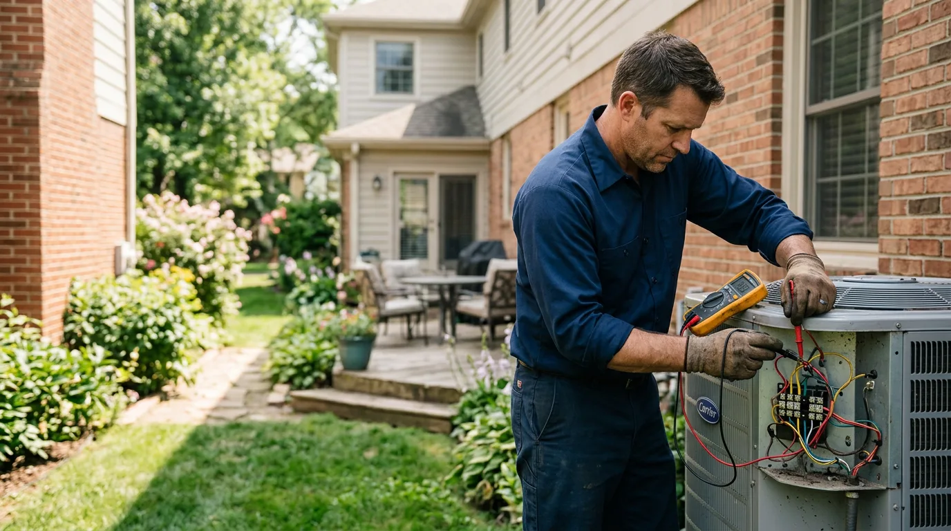 HVAC technician working near New Straitsville, OH
